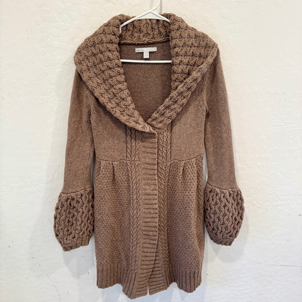 Y2K Old Navy Cardigan Sweater S Chunky Bell Sleeve Whimsigoth Bratz Boho Indie